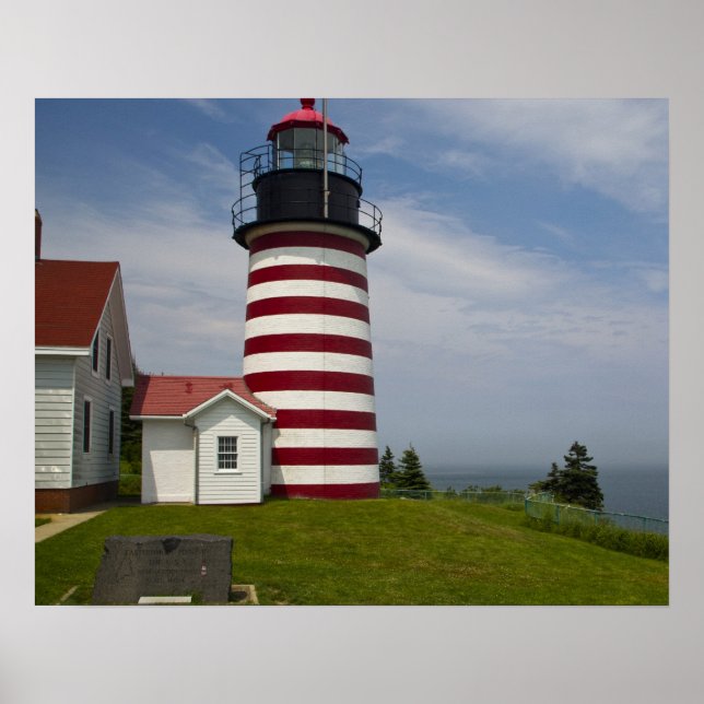 Póster El parque estatal West Quoddy Head Lighthouse Stat (Frente)