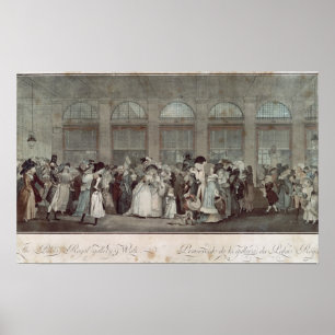 Póster El paseo de la galería del Palais Royal, 1787