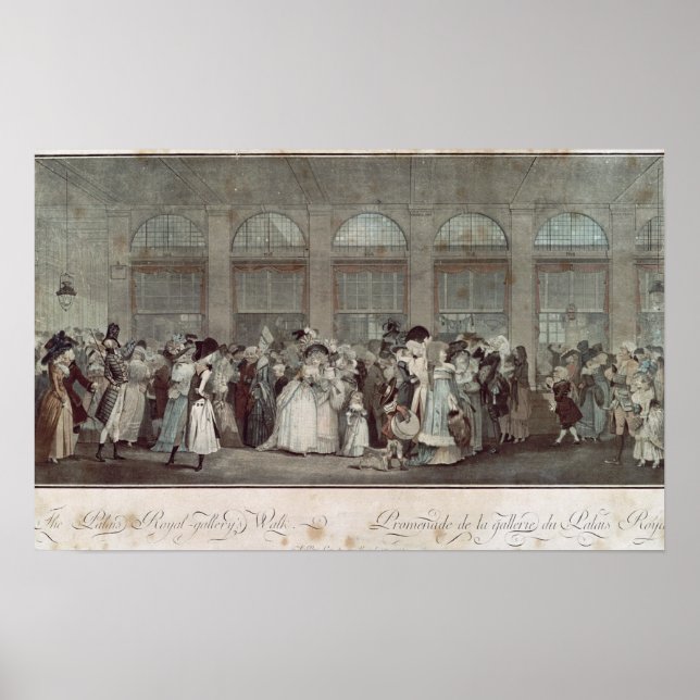 Póster El paseo de la Galería Real del Palacio, 1787 (Frente)