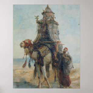 Póster El paseo del desierto, 1839 (w/c en el papel)