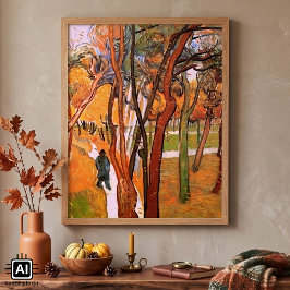Póster El Paseo: Hojas Caídas por Vincent van Gogh