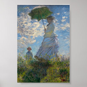 Póster El paseo, las mujeres con una sombrilla, Monet