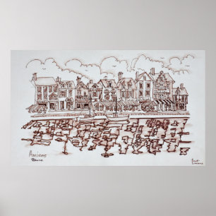 Póster El paseo marítimo, Amiens   Algunos países, Franci