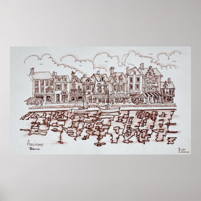 Póster El paseo marítimo, Amiens | Somme, Francia (Frente)