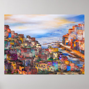 Póster El paseo marítimo de Nápoles, Nápoles, Nápoles, ci