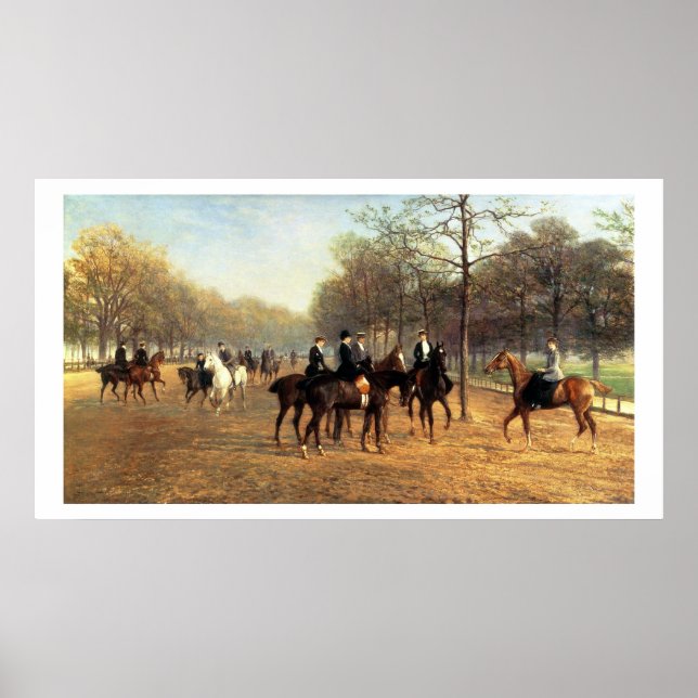 Póster El paseo matutino, Rotten Row, Hyde Park, 1894 (pe