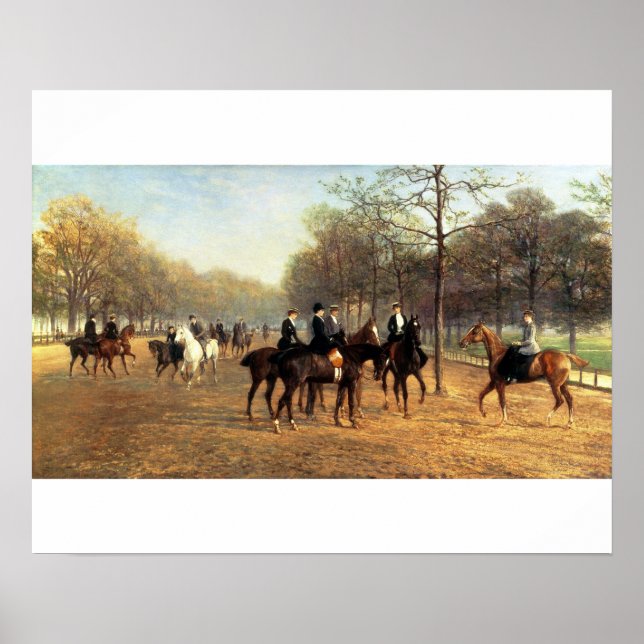 Póster El paseo matutino, Rotten Row, Hyde Park, 1894 (pe (Frente)