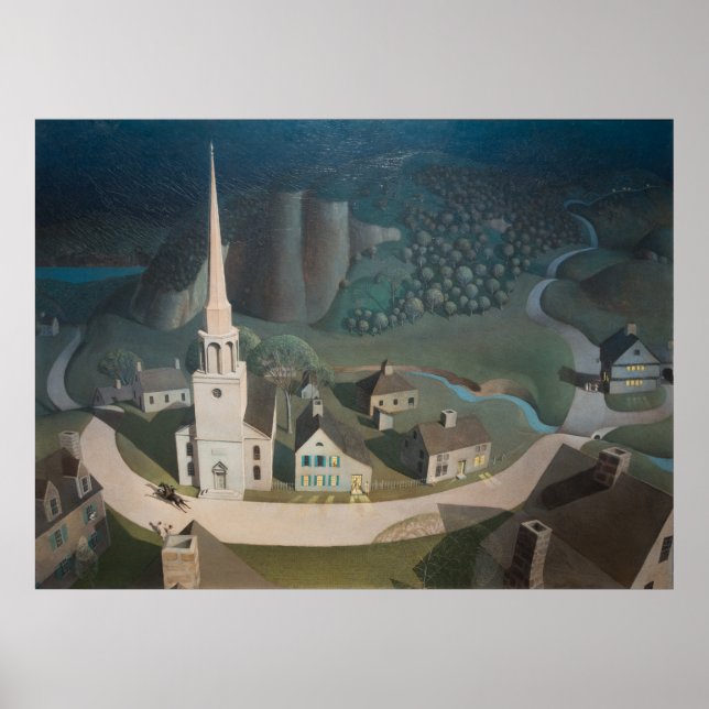 Póster El paseo nocturno de Paul Revere (Frente)