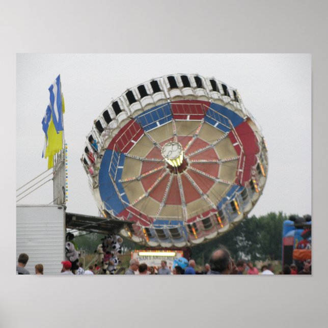 Póster El paseo por el parque de atracciones Roundup (Frente)