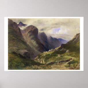Póster El paso de Glencoe, 1852 (w/c)