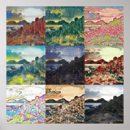 Póster El paso elevado del gigante... Collage de Irlanda 