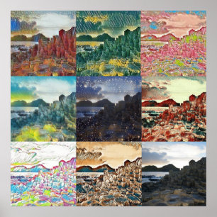 Póster El paso elevado del gigante... Collage de Irlanda