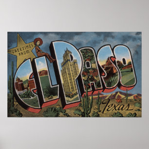 Póster El Paso, Tejas - escenas grandes de la letra
