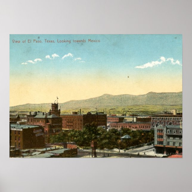 Póster El Paso, Texas 1909 Vintage (Frente)