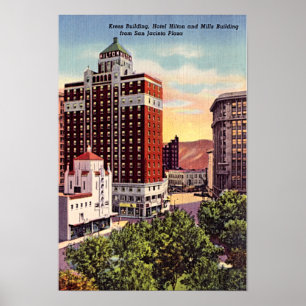 Póster El Paso, Texas Downtown 1940