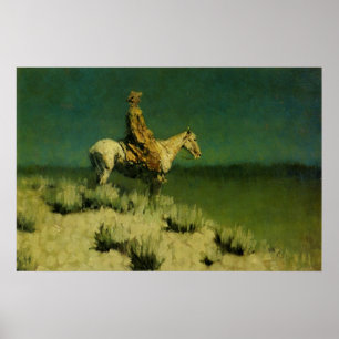 Póster El pastor nocturno de Frederic Remington (alrededo
