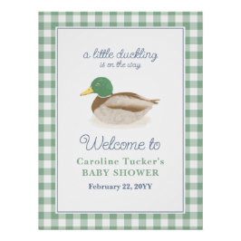Póster El pato mallard Duckling Country Hunting Baby Show