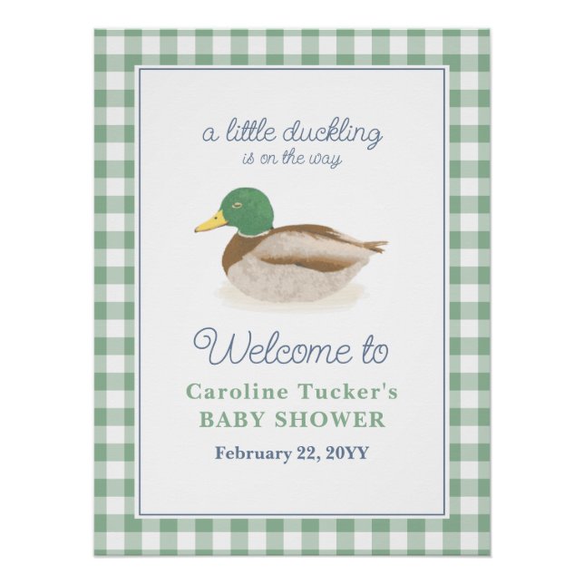 Póster El pato mallard Duckling Country Hunting Baby Show (Anverso)