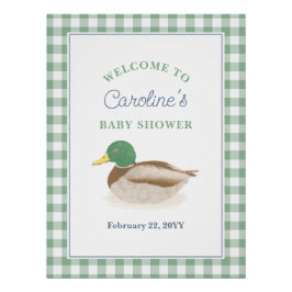 Póster El pato mallard Duckling Country Hunting Baby Show