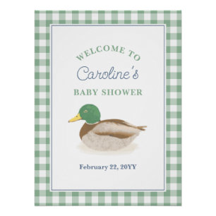 Póster El pato mallard Duckling Country Hunting Baby Show