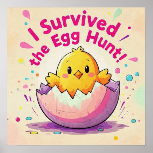 Póster El Pato Sobrevivió A La Caza De Huevos