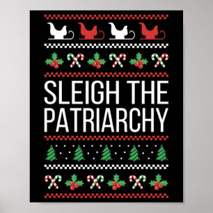 Póster El patriarcado de las Navidades feministas ama a l