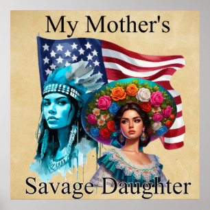 Póster El patrimonio indígena americano/mexicano_ Salvaje