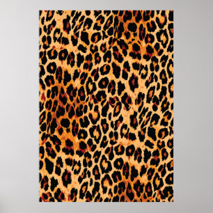 Póster El patrón de piel animal es transparente.