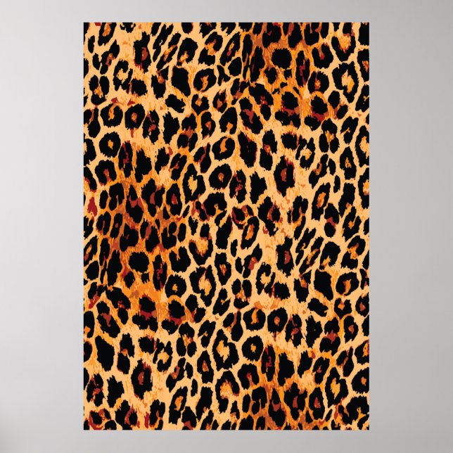 Póster El patrón de piel animal es transparente. (Frente)