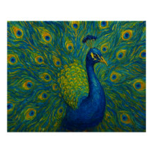 El pavo real en movimiento
