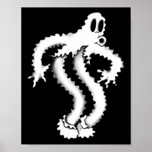 Póster El payaso fantasma Shaky Spooky Blackwork