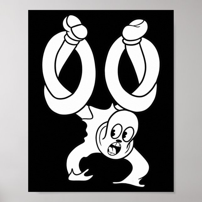 Póster El payaso fantasma torcido negro (Frente)