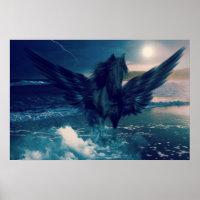 El Pegaso Negro Emergiendo Del Mar
