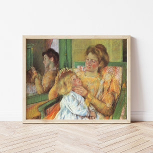 Póster El pelo de la madre   Mary Cassatt