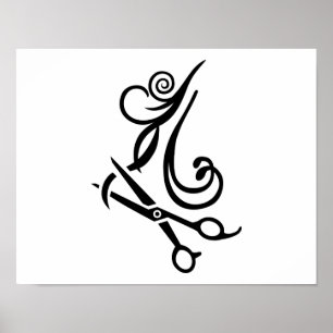 Póster El pelo scissors al peluquero