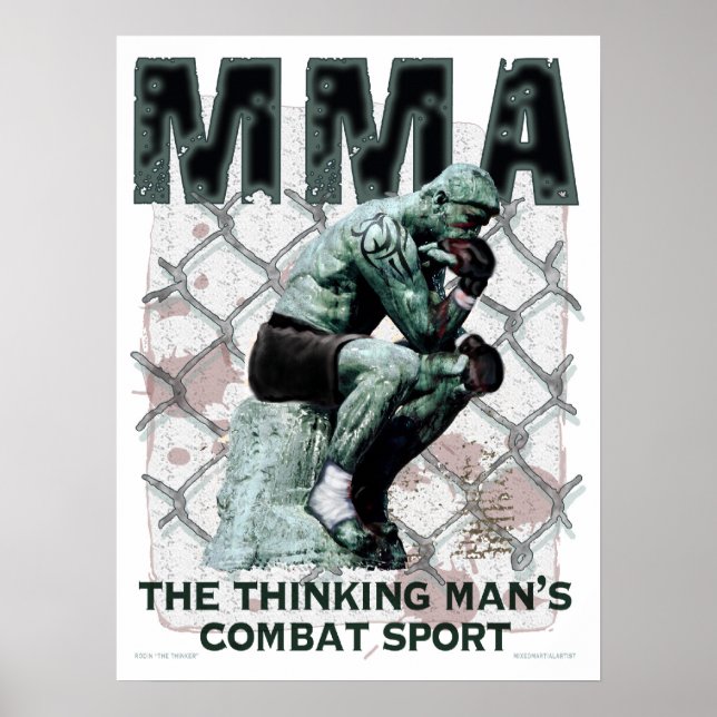 Póster El pensador de la MMA (Frente)