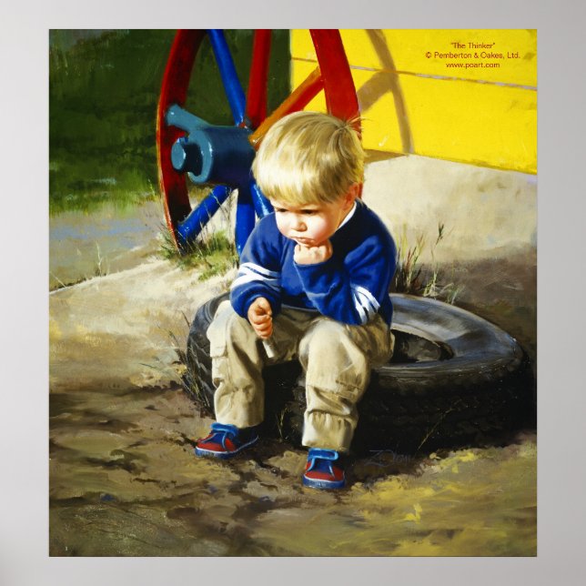 Póster El pensador (impresión de lienzo) (Frente)
