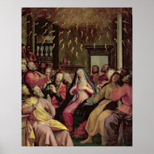 Póster El Pentecost, c.1598 (aceite en el panel)