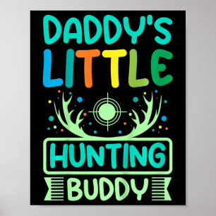 Póster El pequeño amigo cazador de papá infantil