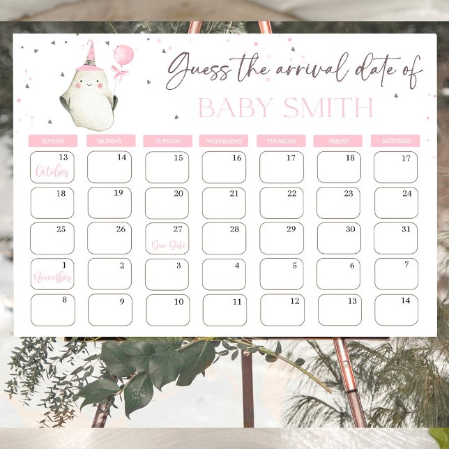 Póster El Pequeño Boo casi se debe a la ducha de bebé (Little Boo is almost due Baby shower Little Boo is almost due Baby shower  calendar)