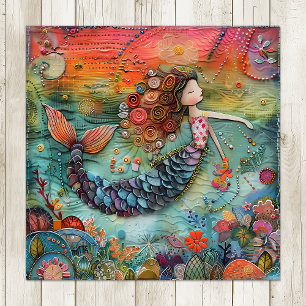 PÓSTER EL PEQUEÑO MERMAID COLORIDO