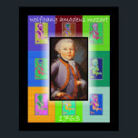 Póster El pequeño Mozart del Pop Art<br><div class="desc">El increíble genio tenía doce años cuando se pintó este retrato. Mozart era un chico alegre que hubiera querido el Pop Art</div>