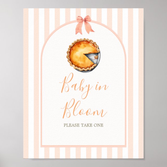 Póster El pequeño Naranja de Cutie Pie Gingham Baby en Bl (Frente)
