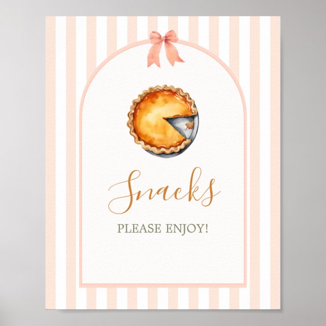 Póster El pequeño Naranja de Cutie Pie Gingham Snacks (Frente)