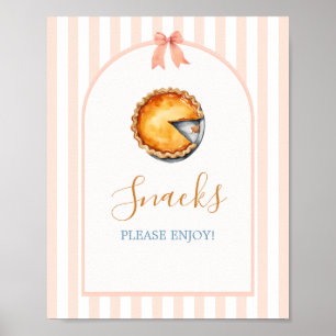 Póster El pequeño Naranja de Cutie Pie Gingham Snacks