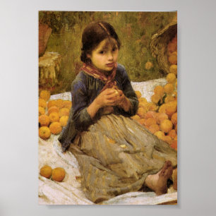 Póster El pequeño recolector anaranjado