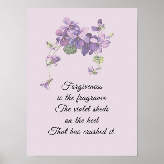 Póster El perdón es la fragancia que vierte la violeta (Frente)