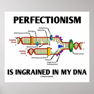 Póster El Perfeccionismo Está Inculcado En Mi ADN (Genes)