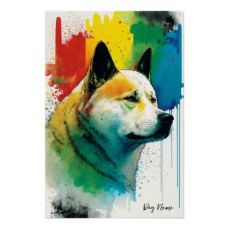 Póster El perro Akita - Composición 001