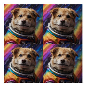 Póster el perro astronauta